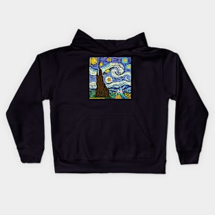 Starry Night Style Kids Hoodie